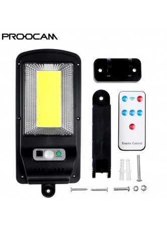 PROOCAM ML-100 150W 100COB SINGLE section 100LED Solar Wall Lamp Street Light Outdoor Lighting 3 Modes Remote Control Large